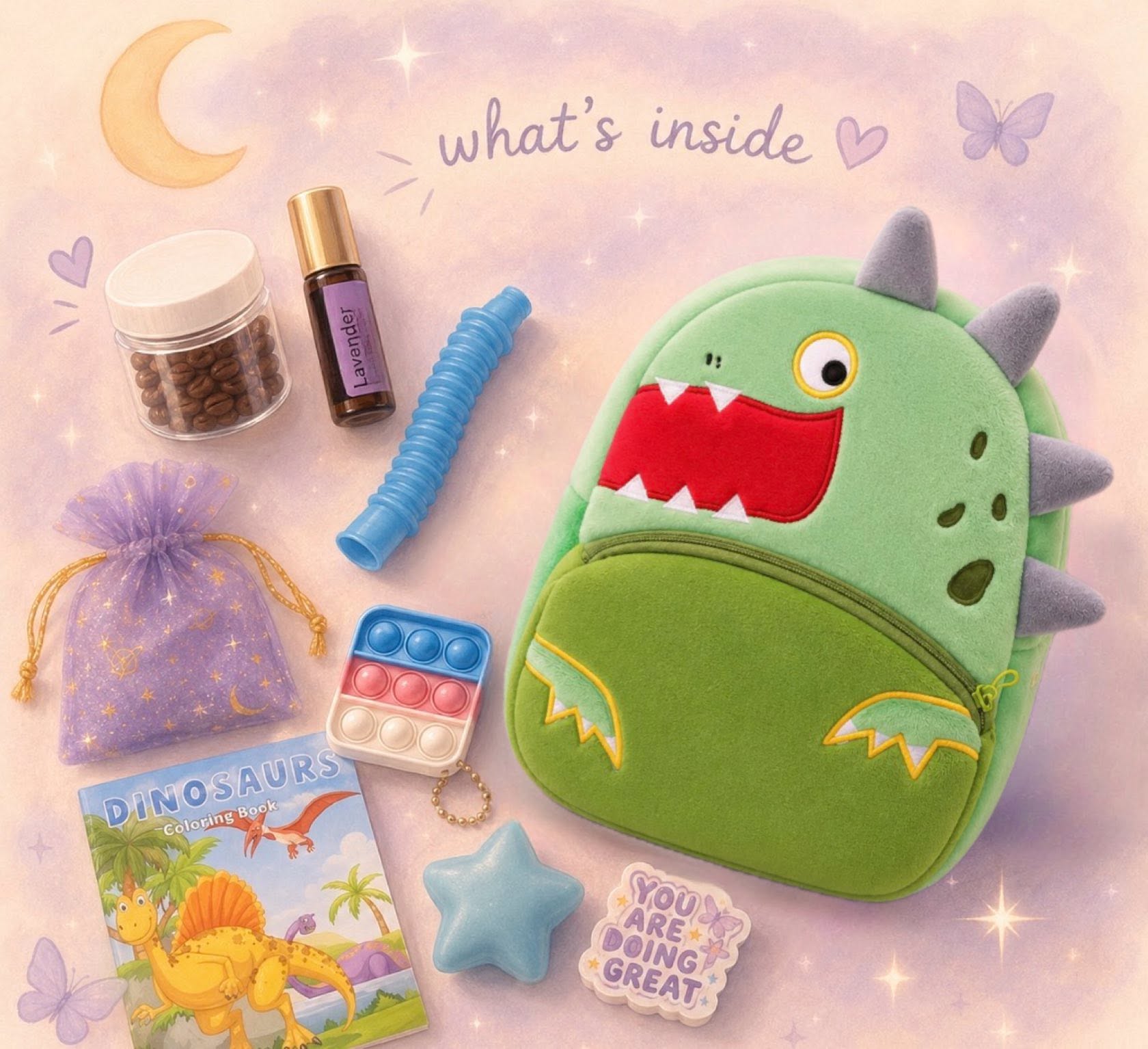 The Anxiety Care Backpack — Dinosaur