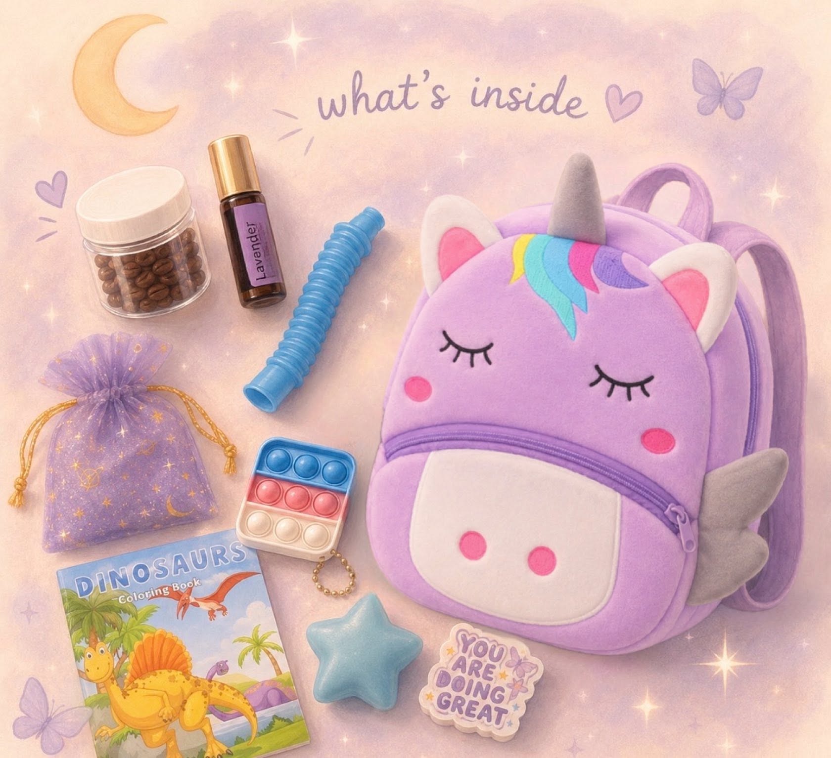 The Anxiety Care Backpack — Unicorn